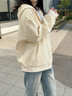 都市麗人開(kāi)衫連帽衛衣外套女2026年新款女款春季最流行的衣服寬松顯瘦上衣 曬單實(shí)拍圖