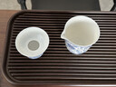不拙羊脂玉瓷功夫茶具配件茶葉過(guò)濾組描金青花纏枝蓮公道杯茶漏三件套 曬單實(shí)拍圖