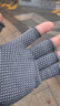 ZKHE防滑健身手套男防起繭運動(dòng)手套單杠引體向上女半指器械訓練鍛力量 漏五指點(diǎn)膠防滑灰色手套 1雙裝2只 曬單實(shí)拍圖