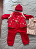 巴拉巴拉嬰兒連體衣新生兒哈衣爬服寶寶衣服2025新年季拜年服209125120203 曬單實(shí)拍圖