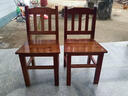 愛(ài)派森實(shí)木家用凳子靠背小椅子靠背椅客廳成人兒童板凳幼實(shí)木椅子陽(yáng)臺 實(shí)木靠背椅（坐高度32厘米）胡桃色 曬單實(shí)拍圖
