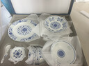 富玉景德鎮高顏值青花瓷玲瓏餐具套裝高級感喬遷家用輕奢陶瓷碗碟 萬(wàn)壽蓮套裝（釉下彩） 29頭 曬單實(shí)拍圖