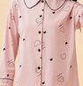 仕樂(lè )睡衣女春秋款棉質(zhì)長(cháng)袖長(cháng)褲家居服套裝可愛(ài)卡通娃娃領(lǐng)中厚睡衣套裝 霧粉 L 曬單實(shí)拍圖