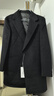 利郎輕時(shí)尚男裝【羊絨混紡】毛呢大衣男長(cháng)款青年通勤保暖羊毛外套 黑色（2S） M (165) 曬單實(shí)拍圖