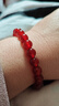 普陀山紅瑪瑙手串水晶瑪瑙手鏈轉運珠情侶生日禮物 曬單實(shí)拍圖