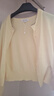 UR2025秋季新款女裝休閑撞色拼接領(lǐng)口紐扣針織開(kāi)衫UYY950080+ 淺黃色 M 曬單實(shí)拍圖