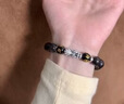 中國黃金（CHINA GOLD）足銀手鏈男士款六字真言貔貅黑曜石手串飾品情人節生日禮物送男友 【今/次日達】貔貅黑曜石手鏈 曬單實(shí)拍圖