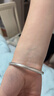 中國珠寶足銀999手鐲女純銀光面素圈鐲子母親節生日禮物送女友送媽媽長(cháng)輩 曬單實(shí)拍圖