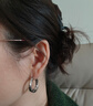 Arsis【許妍同款】自由搭配潺流耳圈耳釘耳環(huán)送女友新年禮物 銀色大號 曬單實(shí)拍圖