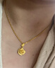 周大福玫瑰花黃金吊墜女(工費:220計價(jià))EOF1083新年禮物 足金 約4.70g 曬單實(shí)拍圖