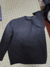 優(yōu)衣庫合作款男裝女裝舒芙蕾圓領(lǐng)針織衫長(cháng)袖毛衣毛衫479840 68 深藍色 L 曬單實(shí)拍圖