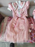 安妮優(yōu)兒（Anneyol）女童漢服冬款連衣裙加絨冬裙子拜年公主裙冬季兒童冬裝 粉色 150 曬單實(shí)拍圖