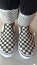 VANS范斯童鞋官方 Slip-On棋盤(pán)格親子款舒適一腳蹬中大童帆布鞋 黑白棋盤(pán)格 33碼 實(shí)測內長(cháng)20.8cm 曬單實(shí)拍圖
