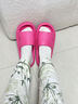 樸西夏季快艇涼拖鞋女士家用靜音室內浴室環(huán)保EVA柔軟防滑情侶涼拖鞋 樹(shù)莓粉【透氣不悶汗】 38-39 曬單實(shí)拍圖
