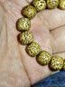 妍韻珠寶精品10x9mm黃金籽星月菩提手串原生態(tài)桶珠文玩把件佛珠男女士手鏈 曬單實(shí)拍圖