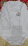 春秋款嬰兒長(cháng)袖包屁衣純棉無(wú)骨A類(lèi)嬰兒外穿打底雙層護肚三角哈衣 米白 73cm 曬單實(shí)拍圖