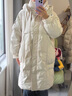 茵曼復古連帽高領(lǐng)長(cháng)羽絨服2025冬女裝新款燈籠袖保暖外套 古杏色 M 曬單實(shí)拍圖