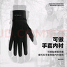 WRELS秋冬保暖運動(dòng)手套戶(hù)外跑步騎行抓絨防寒觸屏男女防風(fēng)薄絨內襯手套 黑色【防風(fēng)保暖  靈敏觸屏】 L/XL 曬單實(shí)拍圖
