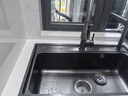 歐琳（OULIN）廚房水槽大單槽臺下盆洗菜盆三孔系列一體盆納米sus304不銹鋼616H 曬單實(shí)拍圖