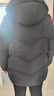 鴨鴨（YAYA）品牌媽媽冬季羽絨服2025新款中老年人女士中長(cháng)款冬裝連帽外套 黑色 3XL (建議135-150斤) 曬單實(shí)拍圖