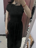 UR2025秋季新款女裝氣質(zhì)簡(jiǎn)約一字領(lǐng)修身收腰連衣裙UWM750116 曬單實(shí)拍圖