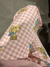 秋鹿睡衣女士25秋季柔軟天然棉泰迪熊印花長(cháng)袖家居服套裝 復古粉 L 曬單實(shí)拍圖