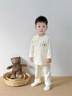 歡喜小熊寶寶春秋季分體套裝嬰兒純棉高腰護肚無(wú)骨兩件裝兒童秋衣秋褲 曬單實(shí)拍圖