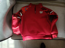 361°年裝新年兒童衛衣26春男中大童加絨保暖半高領(lǐng)拼接上衣 紅130 曬單實(shí)拍圖