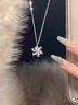 BJYL旋轉雪花項鏈女款高級輕奢小眾吊墜鎖骨鏈情人節生日禮物送女朋友 旋轉雪花項鏈【蝴蝶結禮盒】 曬單實(shí)拍圖