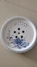 恒古（Heregur）儲水式茶臺潮汕家用圓形功夫茶具茶道配件小茶盤(pán)青花陶瓷簡(jiǎn)約茶托 10英寸茶海茶池 24.5cm-青花牡丹-單獨茶盤(pán) 曬單實(shí)拍圖