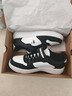 喬丹男大童板鞋兒童秋冬季革面休閑鞋子魔術(shù)貼童鞋 黑色/純凈白38 曬單實(shí)拍圖