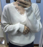 UR2025冬季新款女裝時(shí)尚氣質(zhì)V領(lǐng)拼接蕾絲針織衫UWM950141 曬單實(shí)拍圖