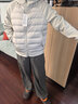 【京東直采】 90鵝絨輕薄短款排骨羽絨服女拼接情侶外套新年粉紅 米白色 M 曬單實(shí)拍圖