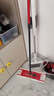微力達平板拖把45cm1桿2布雙效纖維拖布高級地擦吸水墩布腳踩一鍵換布 曬單實(shí)拍圖