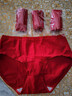 都市麗人獨立包裝本命年馬年紅色內褲女純棉加長(cháng)檔喜慶結婚三角內褲4條L 曬單實(shí)拍圖