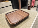 karphome卡普家居實(shí)木托盤(pán)黑胡桃木材質(zhì)茶托盤(pán)長(cháng)方形點(diǎn)心盤(pán)家用托盤(pán)茶盤(pán) 迷你小方盤(pán)16*16CM 曬單實(shí)拍圖