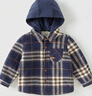 戴維貝拉兒童加絨外套秋冬男童長(cháng)袖格子可拆卸帽連帽衫襯衫 曬單實(shí)拍圖