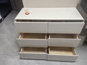 SAMEDREAM實(shí)木斗柜五斗柜臥室床尾置物柜奶油收納柜客廳靠墻抽屜烤漆柜子 「升級版收納系統」6斗【100cm】奶油白 曬單實(shí)拍圖