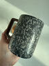 優(yōu)美石原石制作富硒石養生杯麥飯石杯子禮品杯馬克杯中式泡茶杯復古杯 黑色 養生杯   無(wú)禮盒 曬單實(shí)拍圖