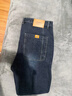 皮爾卡丹（pierre cardin）牛仔褲男秋冬季韓版復古寬松直筒休閑褲子男士高端男裝 藍灰色 34 曬單實(shí)拍圖