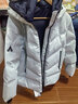 鴨鴨【大師剪裁系列】羽絨服女短款2025冬季新款戶(hù)外防寒保暖外套MY 淺藍色 M (160) 曬單實(shí)拍圖