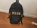 叢林?zhù)B書(shū)包初中學(xué)生男潮酷大容量高中雙肩包2025新款大學(xué)生復古加厚背包 黑色【棒球掛件】 曬單實(shí)拍圖