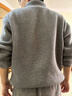 主意范（ZHUYIFAN）灰色中高領(lǐng)雙拉鏈毛衣男款美式復古開(kāi)衫外套感加厚春秋針織衫 灰色 L 推薦115-130斤 曬單實(shí)拍圖
