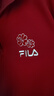 FILA 斐樂(lè )情侶款男女套頭衛衣2026春新款休閑海棠花半開(kāi)襟紅色新年款 水華朱-RD M 170/92A/M 曬單實(shí)拍圖