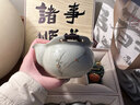 不拙鋦釘汝窯茶具套裝家用泡茶壺茶杯高檔送長(cháng)輩領(lǐng)導生日壽宴文創(chuàng  )禮品 1-【諸事順遂】鋦釘豆黃伴知手抓壺+3杯+柿子茶寵 曬單實(shí)拍圖