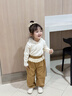 幼歌（YOUGE）嬰幼兒春季新款全棉親膚舒適束腳褲中小童寬松休閑長(cháng)褲 卡其（73-80兩用襠） 100 cm 曬單實(shí)拍圖