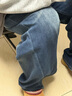 初語(yǔ)修型牛仔褲女2025秋季新款解構設計彈力闊腿褲 青藍色    30    曬單實(shí)拍圖