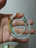 詠生緣 緬甸翡翠a貨玉珠子散珠天然三彩項鏈手鏈DIY飾品配珠翡翠手串 【優(yōu)選】5~6mm三彩（68顆） 曬單實(shí)拍圖