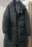 冬款中長(cháng)款羽絨服男士大碼冬季過(guò)膝加厚連帽情侶女款冬裝外套 黑色 2XL 建議140到160斤 曬單實(shí)拍圖