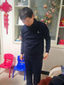 袋鼠（DAISHU）袋假兩件毛衣男款打底冬季新款中老年加絨針織衫 2XL 上青 曬單實(shí)拍圖